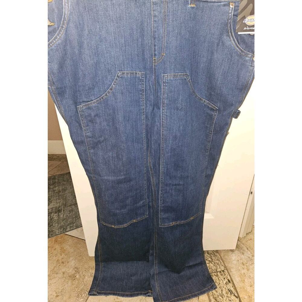 NWT! Dickies womens Denim Double Front Bib Overalls Size 2XL - Picture 6 of 15